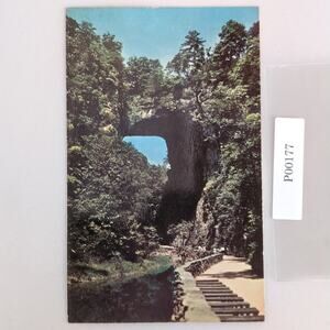 Vintage Natural Bridge Virginia Postcard 1950s Unused Wonder of the World